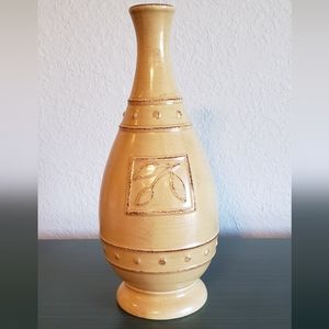Vintage Sorrento Wheat Gold Debby Segura Signature Design Ceramic Vase
